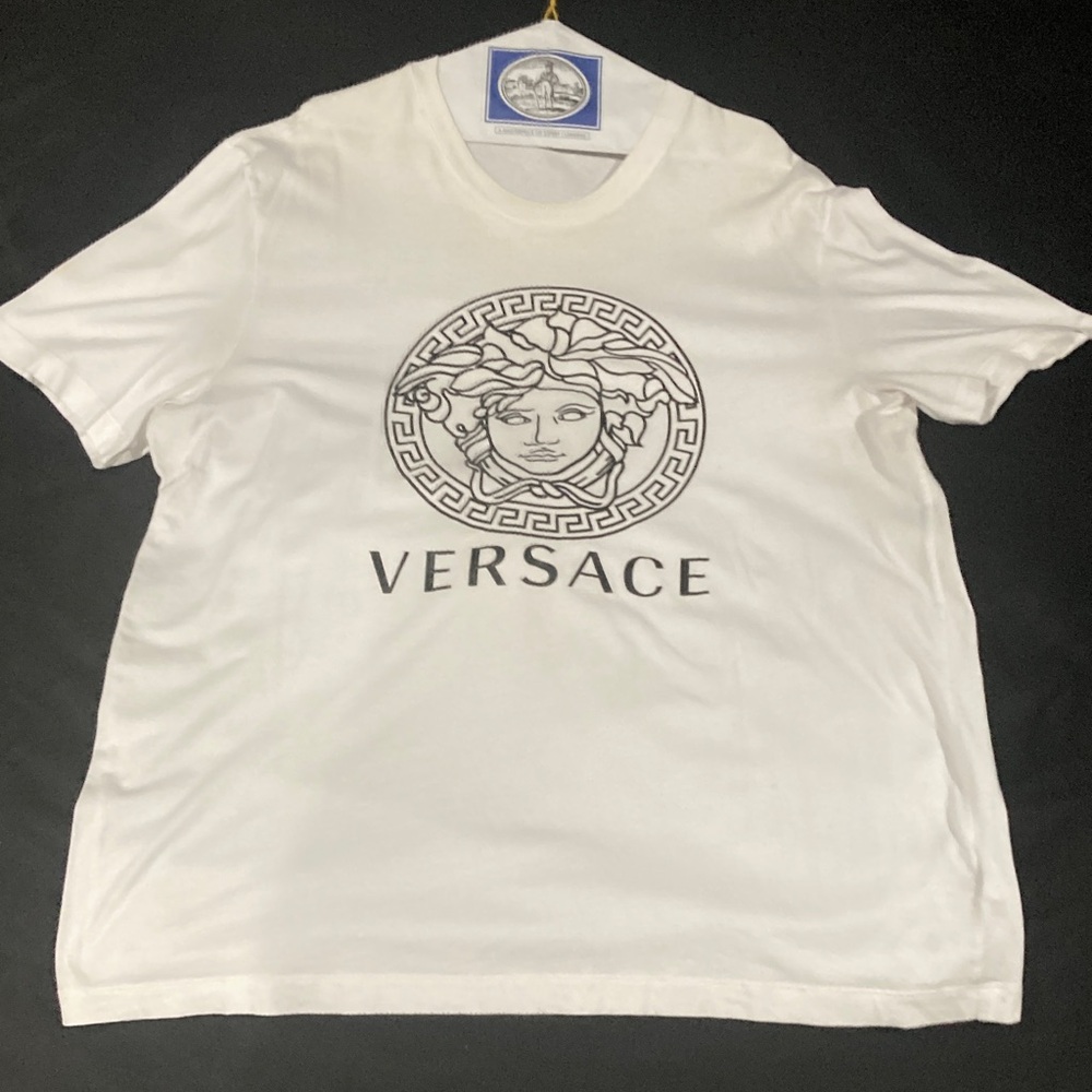 Versace White Medusa Graphic Tee gently used